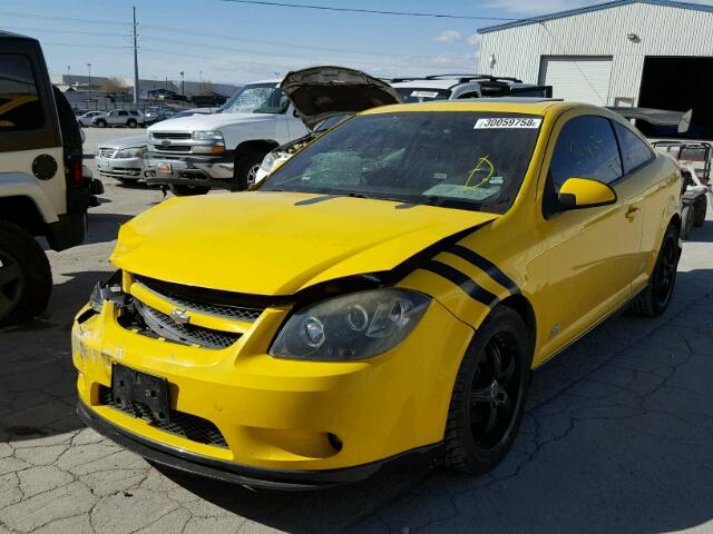 1G1AP11P777138520 - 2007 CHEVROLET COBALT SS YELLOW photo 2