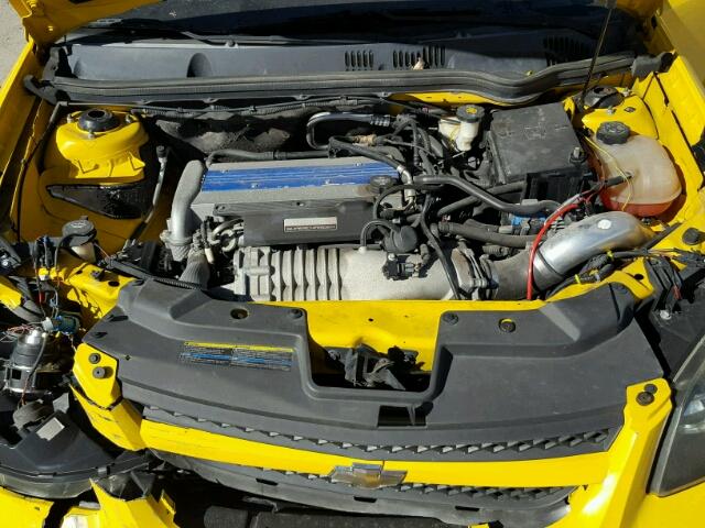 1G1AP11P777138520 - 2007 CHEVROLET COBALT SS YELLOW photo 7