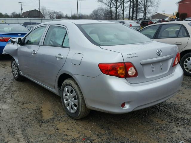 1NXBU4EE7AZ350546 - 2010 TOYOTA COROLLA BA SILVER photo 3