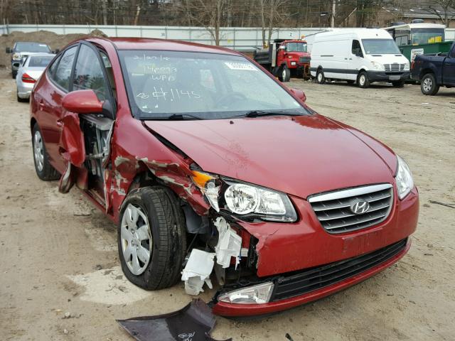 KMHDU46D08U451145 - 2008 HYUNDAI ELANTRA GL RED photo 1