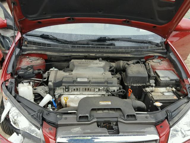 KMHDU46D08U451145 - 2008 HYUNDAI ELANTRA GL RED photo 7