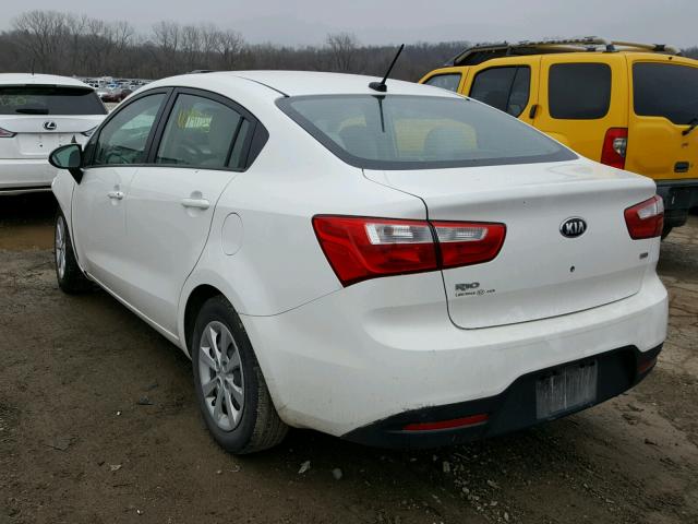 KNADM4A32D6273074 - 2013 KIA RIO LX WHITE photo 3