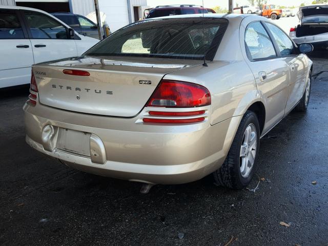 1B3EL46XX6N217612 - 2006 DODGE STRATUS SX GOLD photo 4