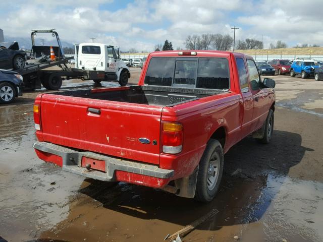 1FTYR14V0XPB80764 - 1999 FORD RANGER SUP RED photo 4