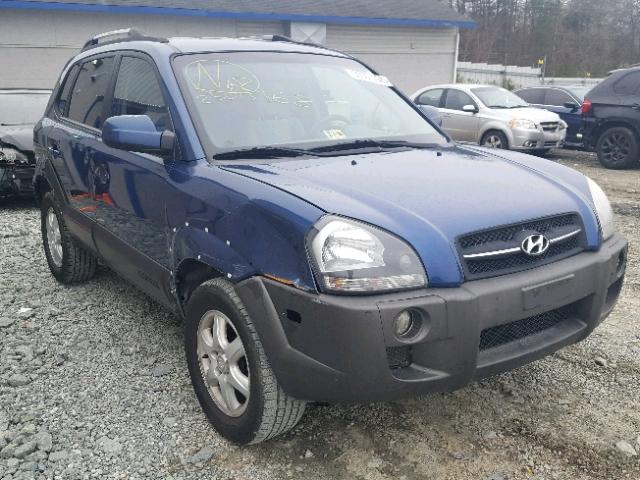 KM8JN72D15U044583 - 2005 HYUNDAI TUCSON GLS BLUE photo 1