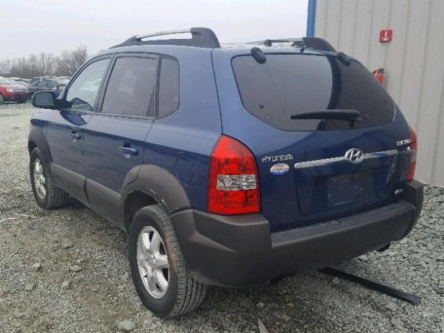 KM8JN72D15U044583 - 2005 HYUNDAI TUCSON GLS BLUE photo 3