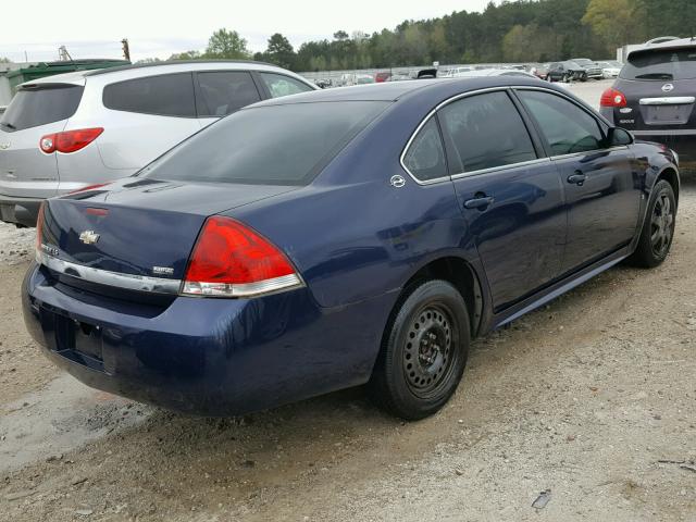 2G1WB57K291266977 - 2009 CHEVROLET IMPALA LS BLUE photo 4