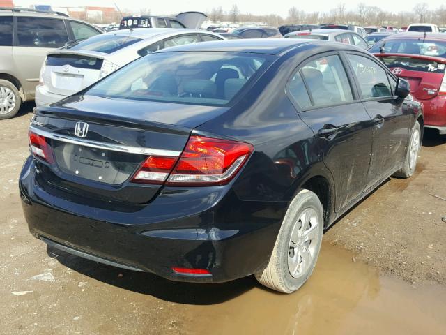 2HGFB2F5XDH556774 - 2013 HONDA CIVIC LX BLACK photo 4