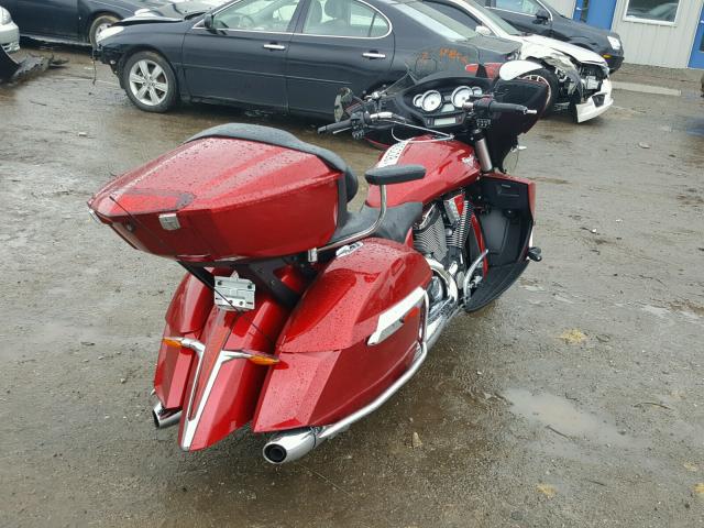 5VPTW36N6D3025586 - 2013 VICTORY MOTORCYCLES CROSS COUN Rojo foto 4