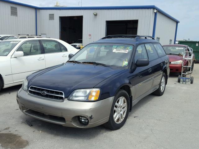 4S3BH665427602448 - 2002 SUBARU LEGACY OUT BLUE photo 2