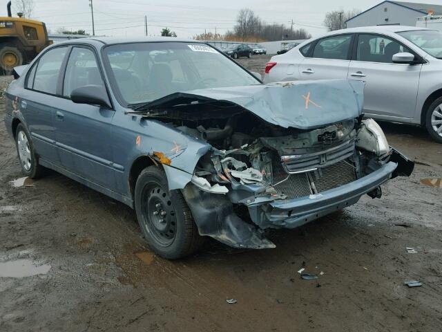 2HGEJ6619YH535214 - 2000 HONDA CIVIC BASE BLUE photo 1