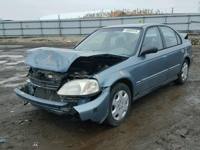 2HGEJ6619YH535214 - 2000 HONDA CIVIC BASE BLUE photo 2