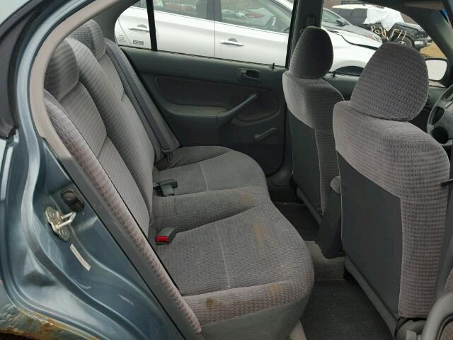 2HGEJ6619YH535214 - 2000 HONDA CIVIC BASE BLUE photo 6