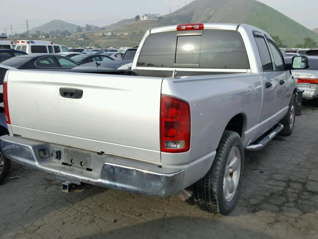 1D7HA18D44S669482 - 2004 DODGE RAM 1500 S SILVER photo 4