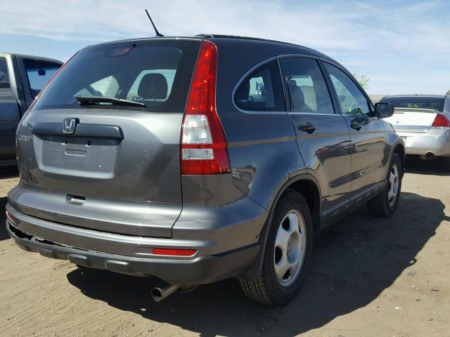 5J6RE3H33AL014476 - 2010 HONDA CR-V LX GRAY photo 4