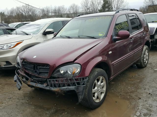 4JGAB72E4XA082279 - 1999 MERCEDES-BENZ ML 430 BURGUNDY photo 2