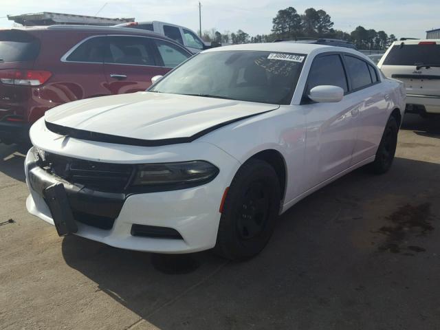 2C3CDXAT9FH890624 - 2015 DODGE CHARGER PO WHITE photo 2