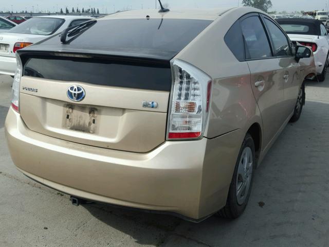 JTDKN3DU0A1032063 - 2010 TOYOTA PRIUS GOLD photo 4