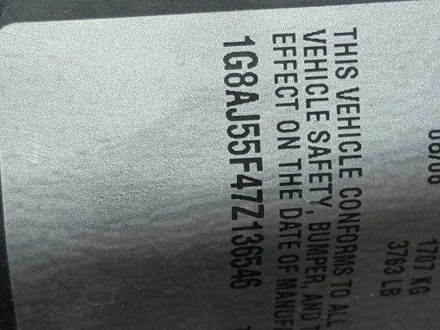 1G8AJ55F47Z136546 - 2007 SATURN ION LEVEL GOLD photo 10