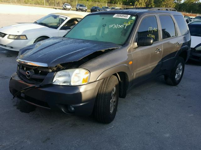 4F2YZ04194KM26856 - 2004 MAZDA TRIBUTE LX GRAY photo 2