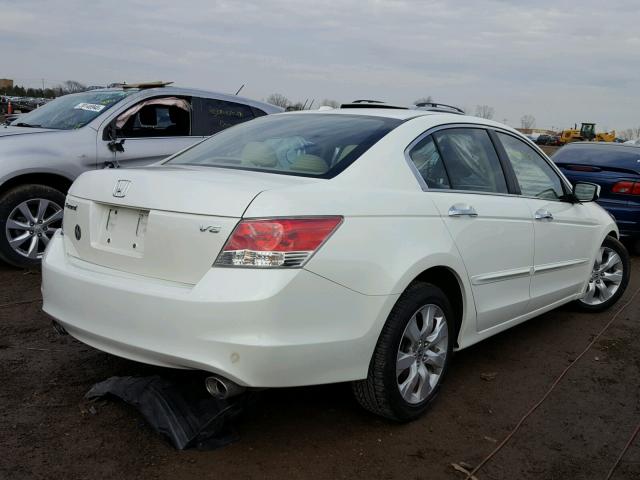 1HGCP3F80AA007373 - 2010 HONDA ACCORD EXL WHITE photo 4