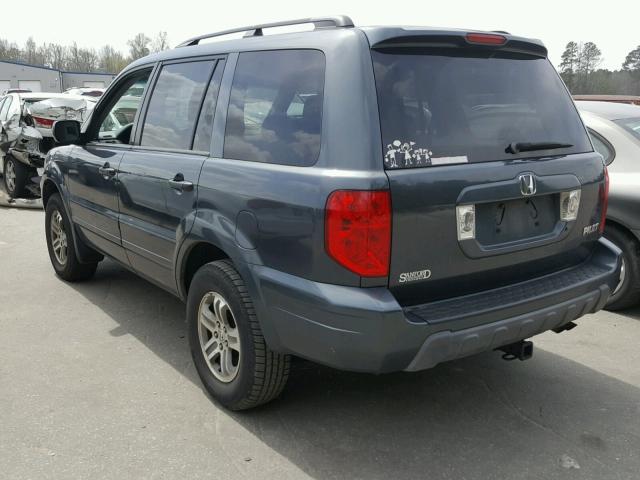 2HKYF18454H574780 - 2004 HONDA PILOT EX GRAY photo 3