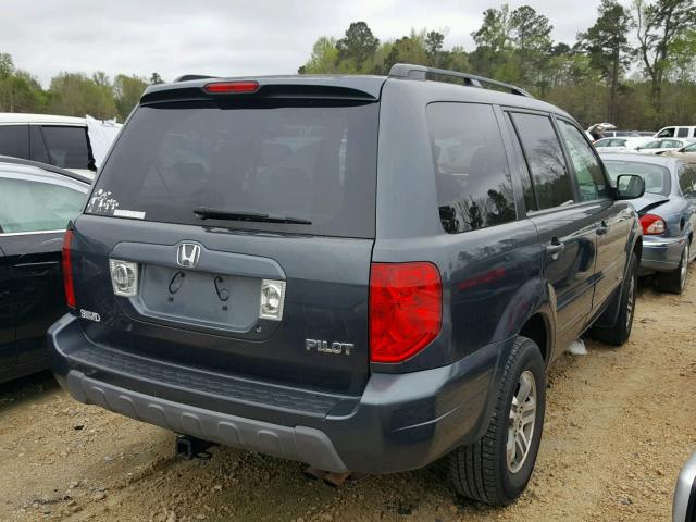 2HKYF18454H574780 - 2004 HONDA PILOT EX GRAY photo 4