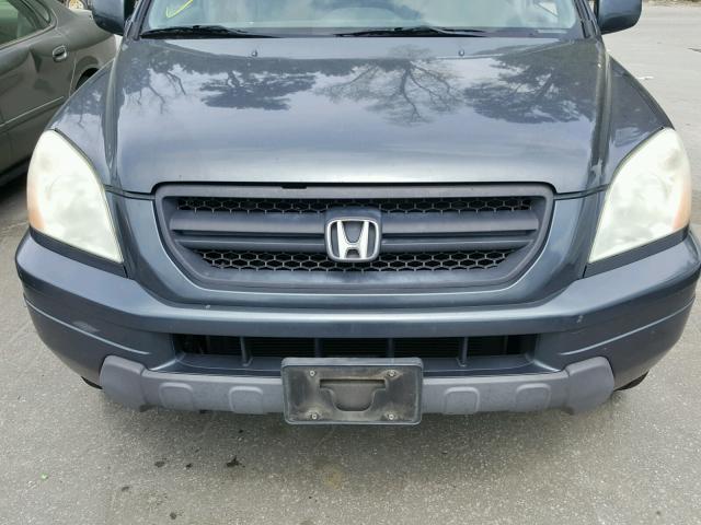 2HKYF18454H574780 - 2004 HONDA PILOT EX GRAY photo 9