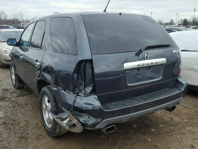 2HNYD18264H513350 - 2004 ACURA MDX BLUE photo 3