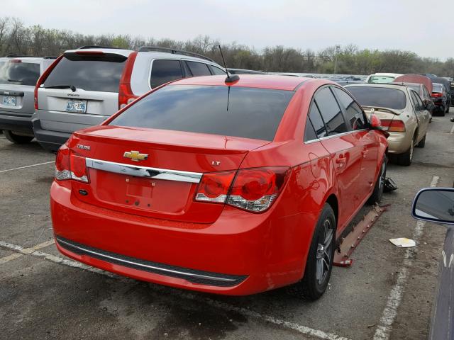 1G1PC5SB2F7144398 - 2015 CHEVROLET CRUZE LT RED photo 4