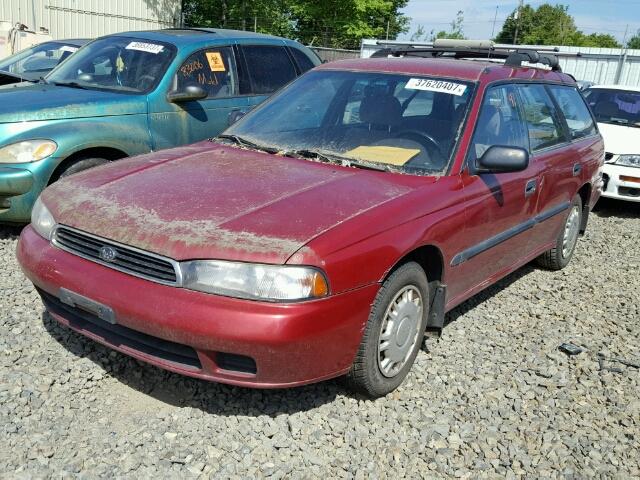 4S3BK6352S6347343 - 1995 SUBARU LEGACY L/O MAROON photo 2