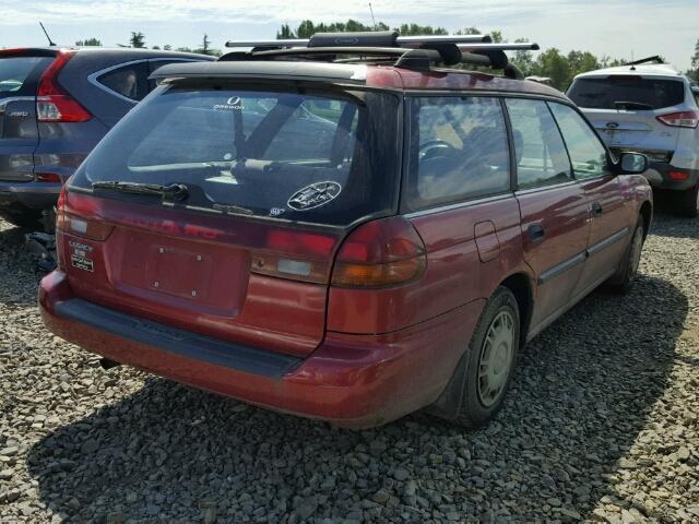 4S3BK6352S6347343 - 1995 SUBARU LEGACY L/O MAROON photo 4