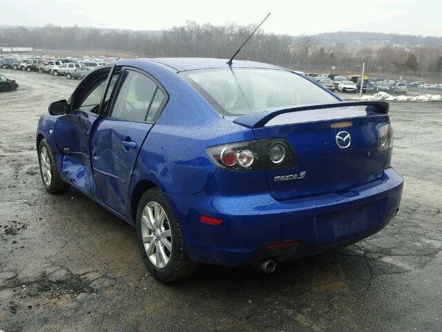 JM1BK324181877526 - 2008 MAZDA 3 S BLUE photo 3