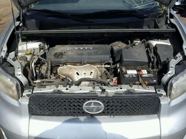 JTLKE50E081038180 - 2008 TOYOTA SCION XB ვერცხლისფერი ფოტო 7