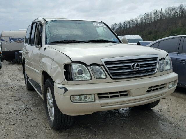 JTJHT00W253553685 - 2005 LEXUS LX 470 WHITE photo 1