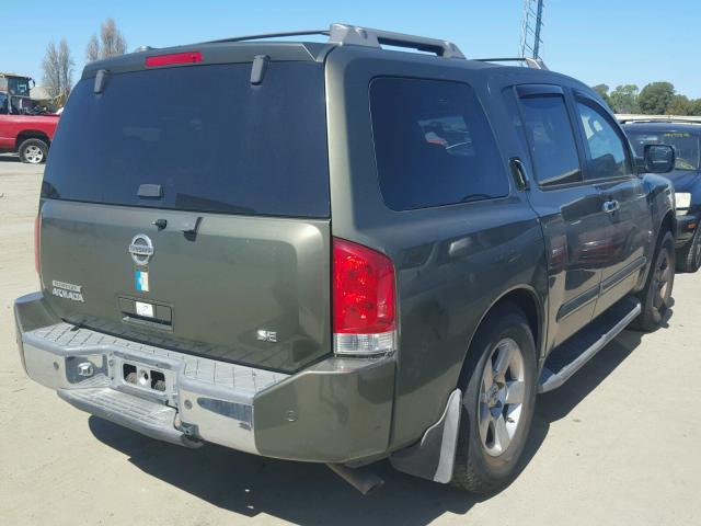 5N1AA08AX4N710140 - 2004 NISSAN ARMADA SE GREEN photo 4