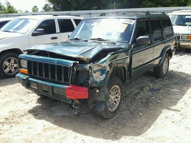 1J4FF78S3XL668076 - 1999 JEEP CHEROKEE L GREEN photo 2