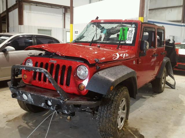 1J4BA3H13AL175390 - 2010 JEEP WRANGLER U RED photo 2