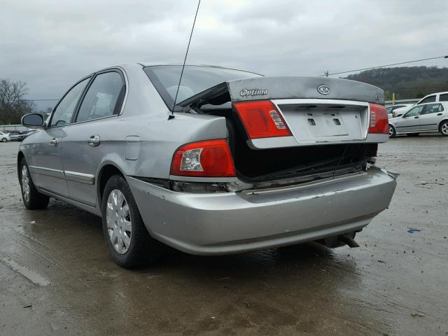 KNAGD126845288172 - 2004 KIA OPTIMA LX SILVER photo 3