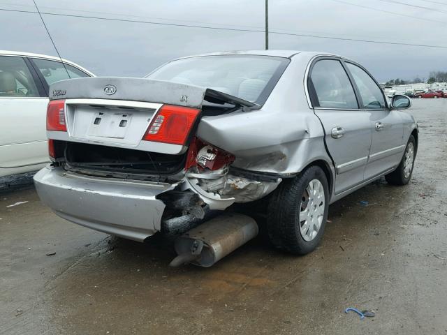 KNAGD126845288172 - 2004 KIA OPTIMA LX SILVER photo 4