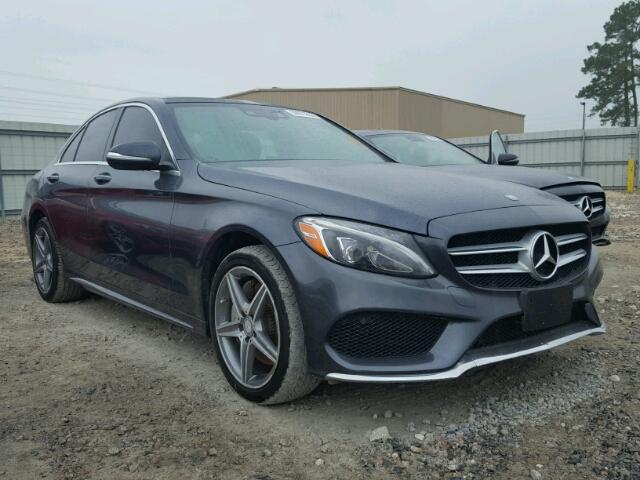 55SWF4KB2FU014053 - 2015 MERCEDES-BENZ C 300 4MAT GRAY photo 1