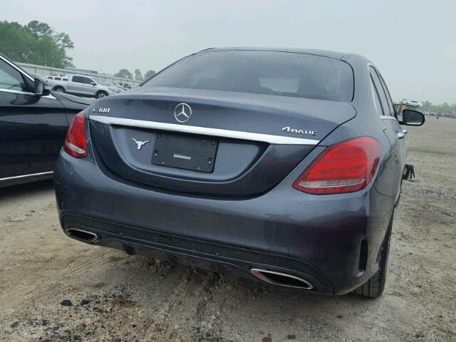 55SWF4KB2FU014053 - 2015 MERCEDES-BENZ C 300 4MAT GRAY photo 4