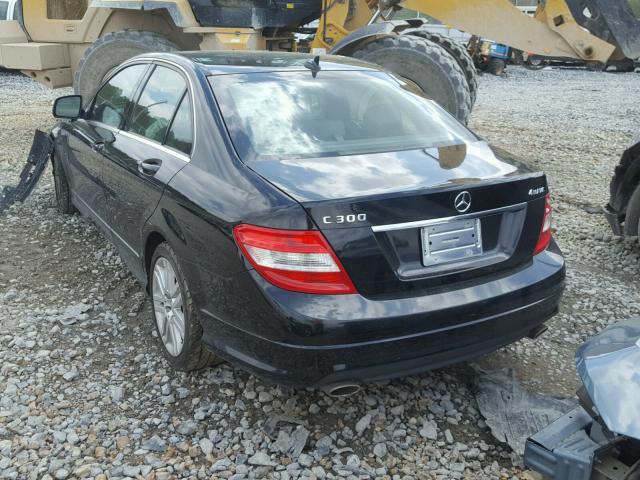 WDDGF81X58F190898 - 2008 MERCEDES-BENZ C 300 4MAT BLACK photo 3