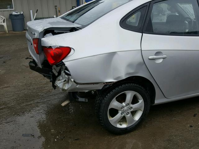 KMHDU4AD1AU847646 - 2010 HYUNDAI ELANTRA BL SILVER photo 9