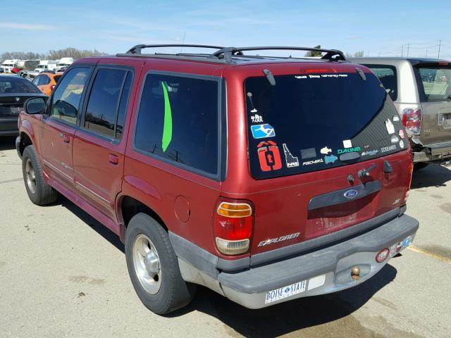 1FMZU34E1XZA45968 - 1999 FORD EXPLORER RED photo 3