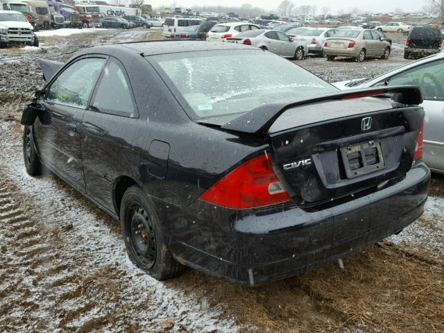 1HGEM22921L053124 - 2001 HONDA CIVIC SI BLACK photo 3