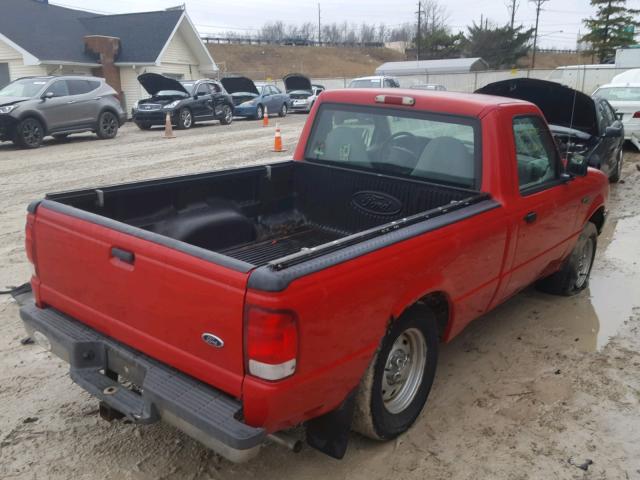 1FTYR10C7YTA88838 - 2000 FORD RANGER RED photo 4