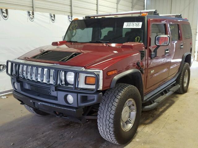 5GRGN23U13H100039 - 2003 HUMMER H2 BURGUNDY photo 2