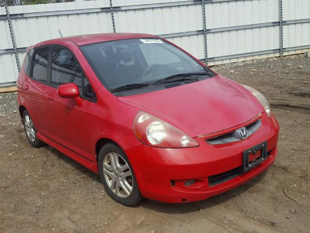 JHMGD38618S067296 - 2008 HONDA FIT SPORT RED photo 1