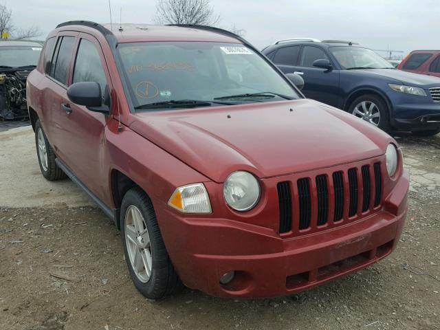 1J8FT47047D362438 - 2007 JEEP COMPASS RED photo 1